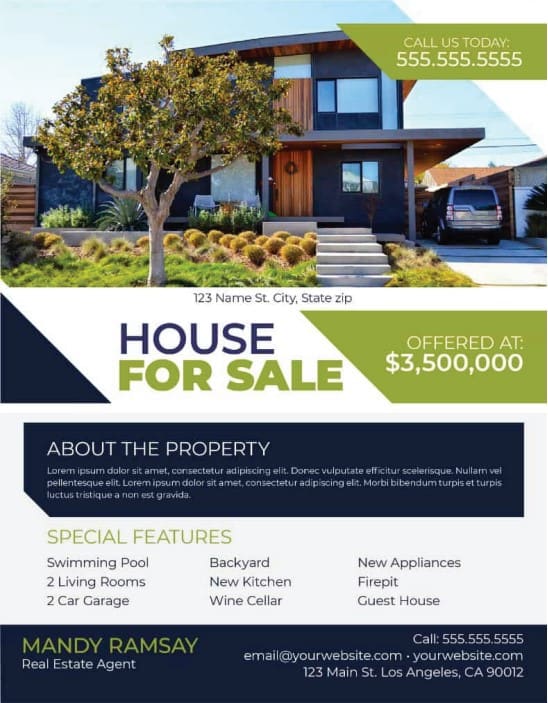 real estate flyer template