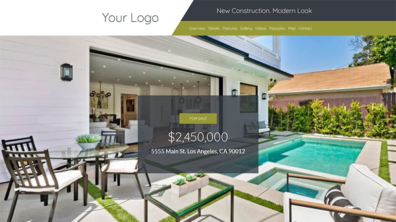 real estate single property website template