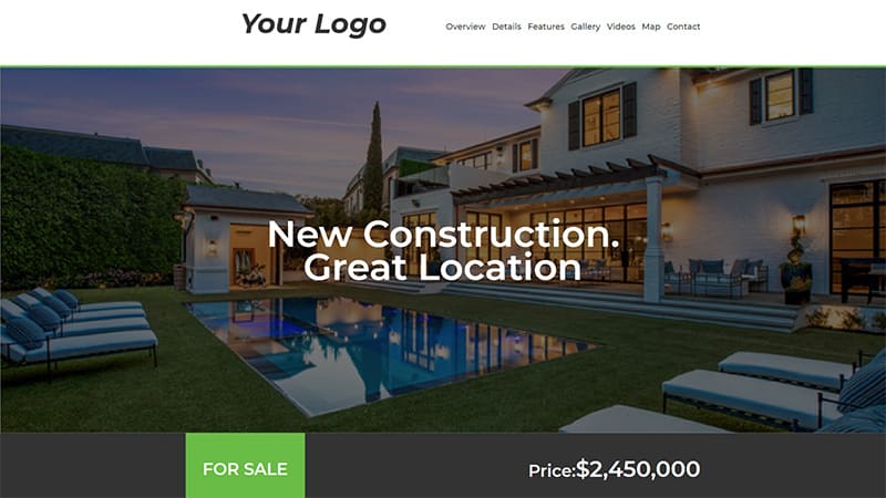 real estate single property website template