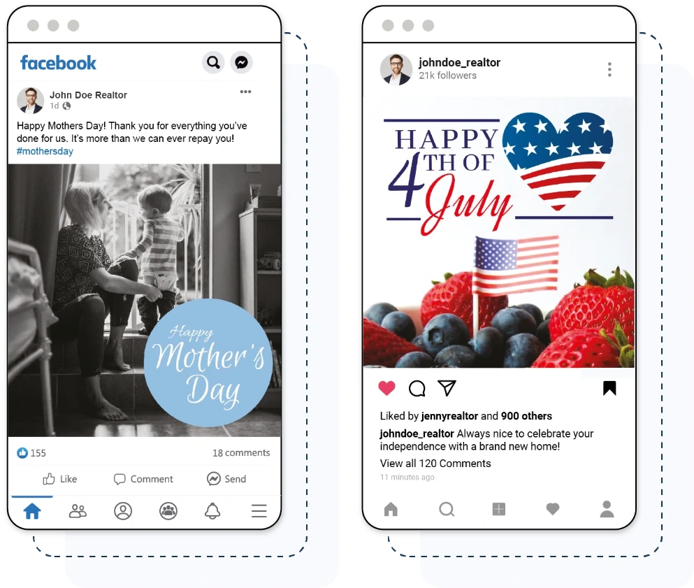 social media templates for holidays